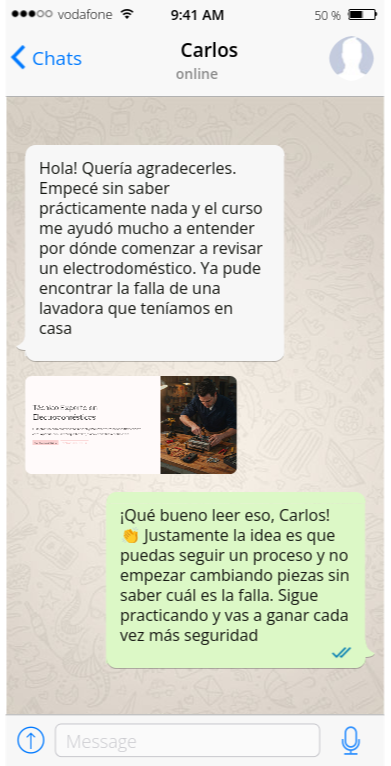 Placeholder de testimonio real 1